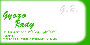 gyozo rady business card